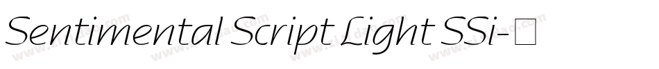 Sentimental Script Light SSi字体转换